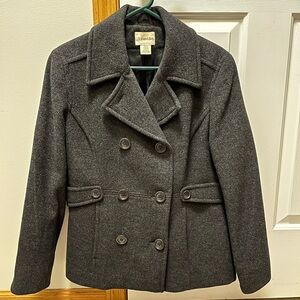 St. John’s Bay Women's Dark Gray Peacoat